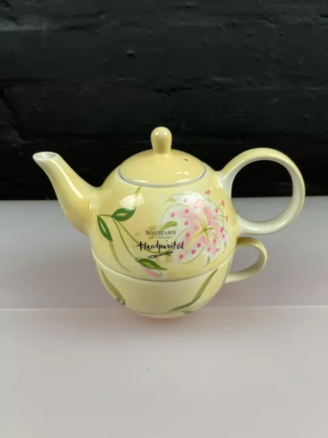 Whittard of Chelsea Amaranta Hand Painted Teapot and Teacup for One