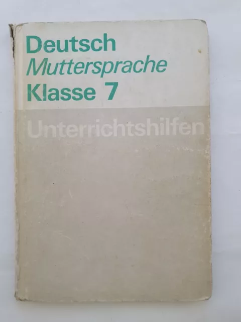 Unterrichtshilfen Deutsch Muttersprache Klasse 7, DDR Lehrbuch 1983