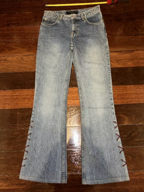 “JUICY COUTURE” Jeans womens blue Denim modern Flared fit 100% cotton Size 27