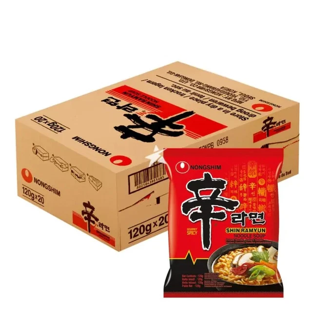 NONGSHIM SHIN RAMYUN Instant Noodles Nong Shim HALAL Ramen 120g (20 ...