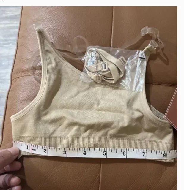 Capezio Girls longline Bra Beige convertible Straps