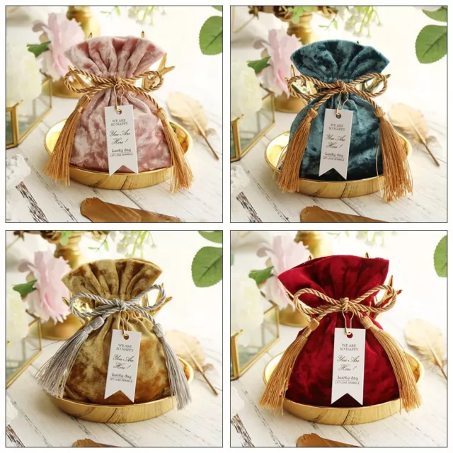 Wedding Party Trendy Gift Bags Drawstring Pocket Velvet Candy Bag Candy Pouches