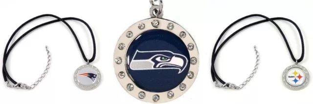 NFL Circle Logo Charm Necklace PICK YOUR TEAM
