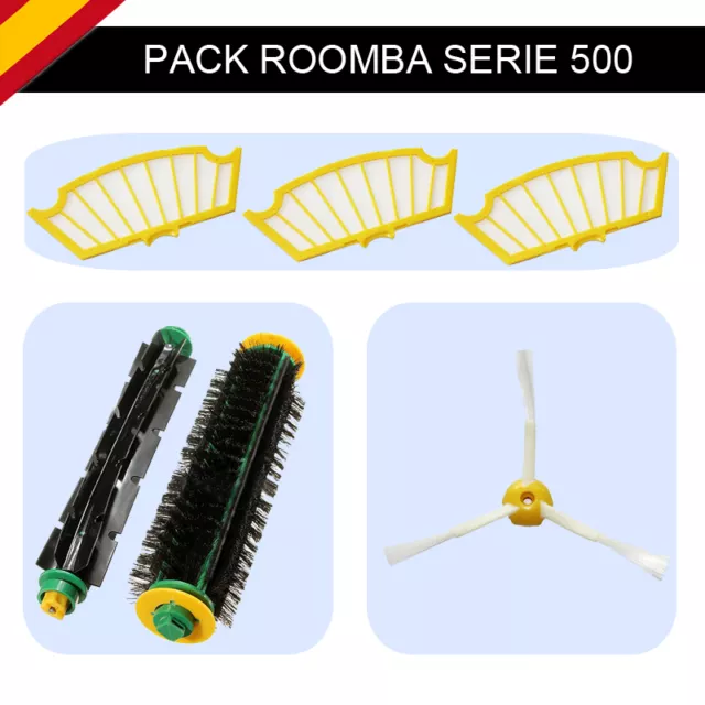 Mirtux Kit De Recambios Con Neumáticos Para Roomba Serie 500 con