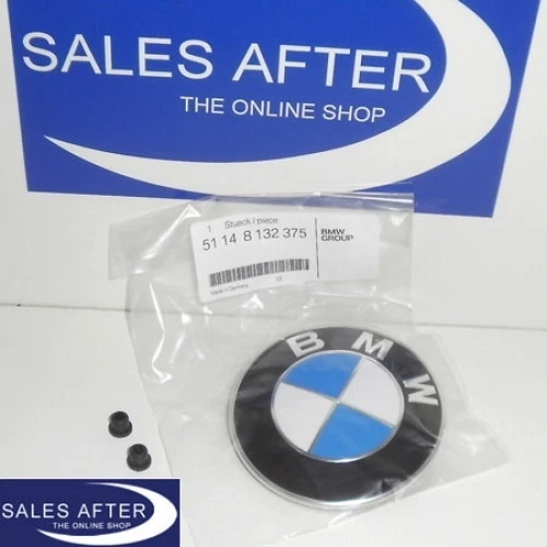 thumbnail image 2 of Genuine BMW 82mm Bonnet Emblem / Logo – Blue, Glossy, Post Mount – E81 E87 E46 E90 E60 F10 2 of 6