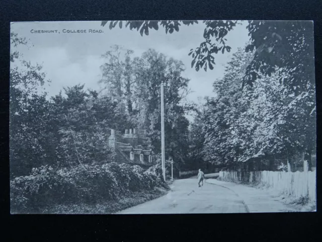 Hertfordshire CHESHUNT College Road - Old Postcard by O.B. Tyrer