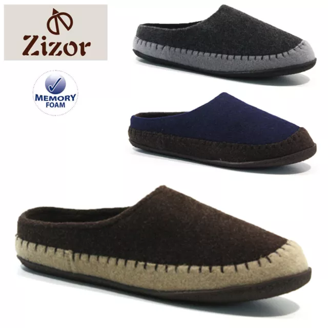 Mens Memory Foam Slippers Fleece Line Casual Warm Slip On Mules Winter Fur Size