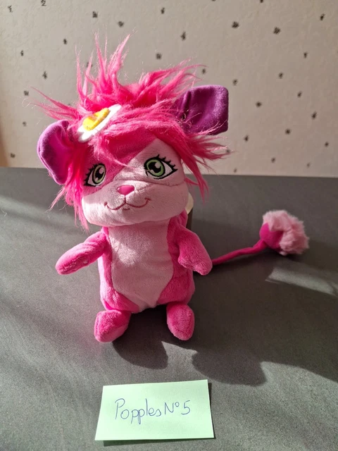 Peluche Popples Puffball Rose – Occasion, Avec Petites Marques