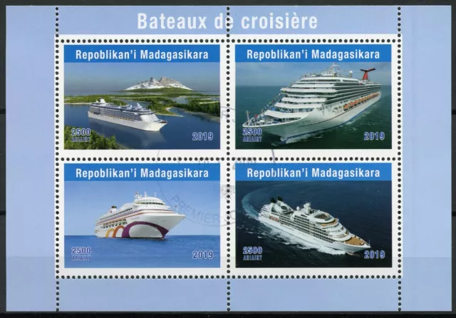 Madagascar 2019 CTO Cruise Ships 4v M/S Bateaux Boats Nautical Stamps