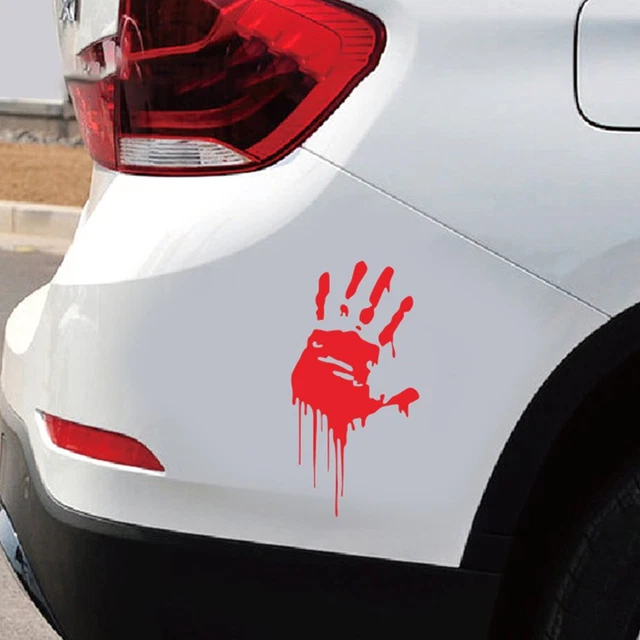 Car Body Stickers Hood Window Decals Red Hand Print Totem Self Adhesive Parts