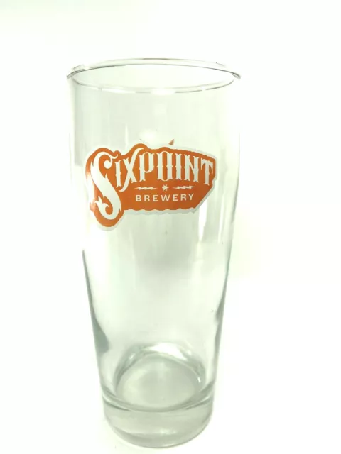 SIX POINT Brewery Willi Becher Pint Beer Glass Red Hook Brooklyn New York