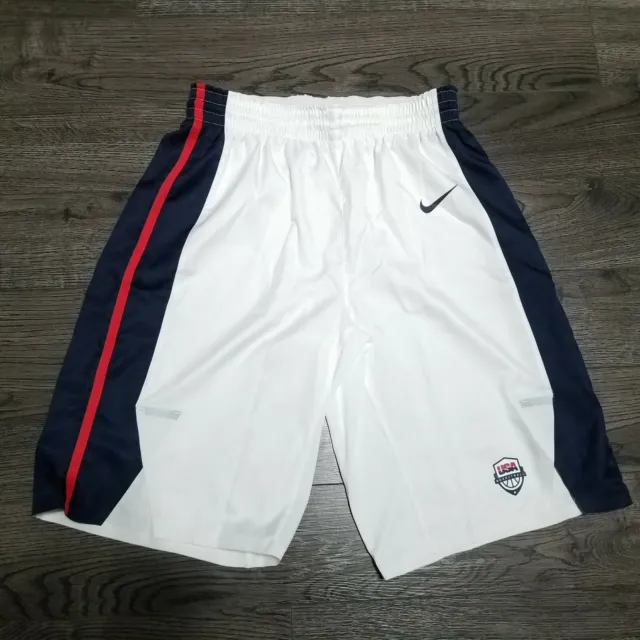 NIKE Olympic Team USA Basketball Shorts Mens Size 36 Medium 2020 White RARE