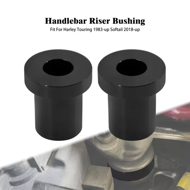 2x Schwarz Lenker Riser Buchsen Kit Fit For Harley Softail 2018-Up Touring 83-Up