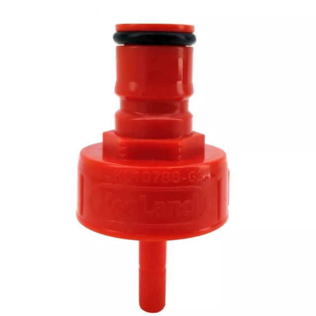 Red Plastic Carbonation & Line Cleaning Cap & FermZilla Pressure Cap