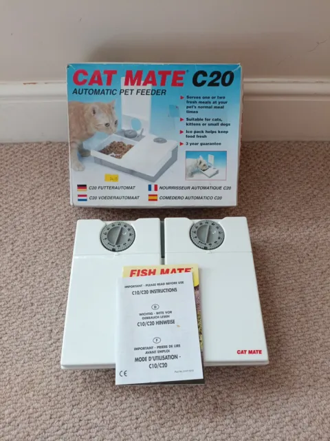 Cat Mate C20 Alimentatore automatico per animali domestici senza impacco di ghiaccio istruzioni in scatola