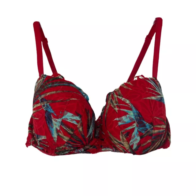 VICTORIAS SECRET PINK Date Push Up Bra Size 36D Red Floral Lace Underwired  Boost £23.59 - PicClick UK