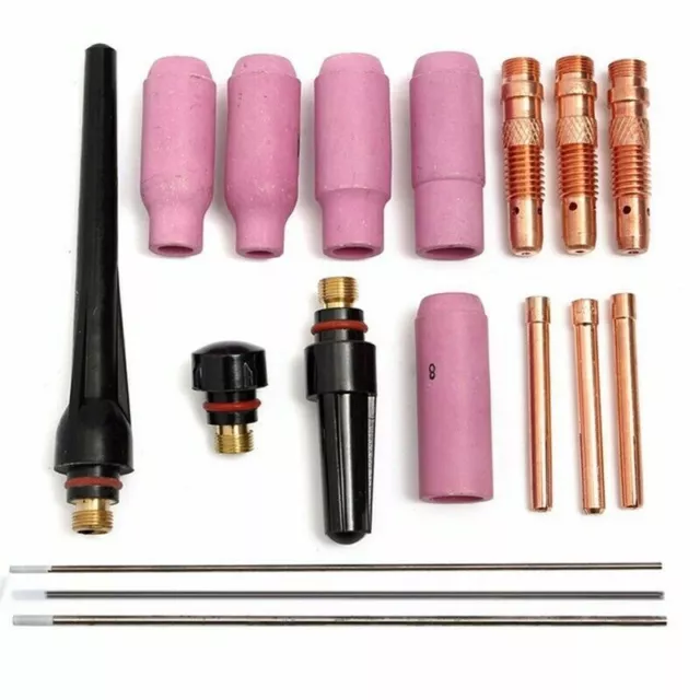 Tig Saldatura Torcia Consumabili Vetro Coppa Kit Set Accessori WP-17/18/26