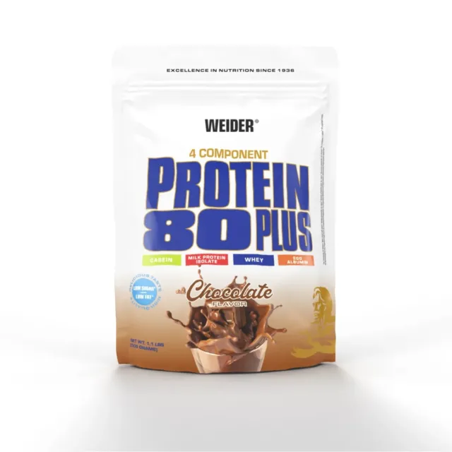 Weider Protein 80 Plus Choko 500g Bolsa Multicomponentes Proteína Caseína