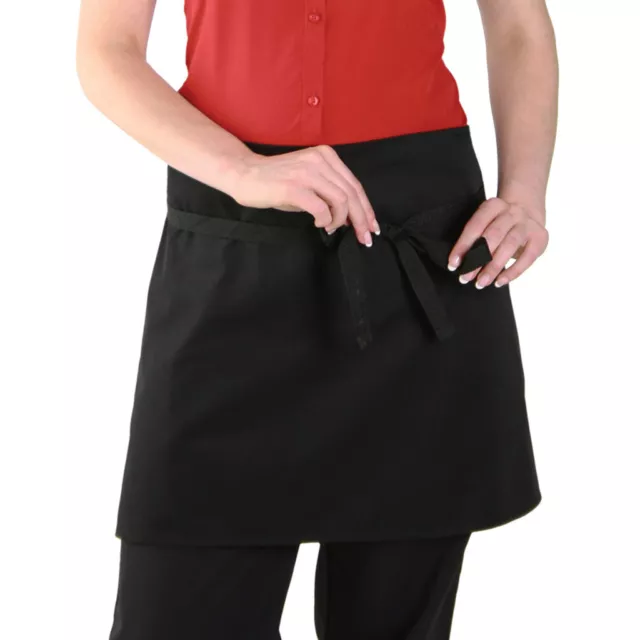 Dennys Apron Short Bar Without Pocket Service Bib No Tangle Easy Wash Smart Fit