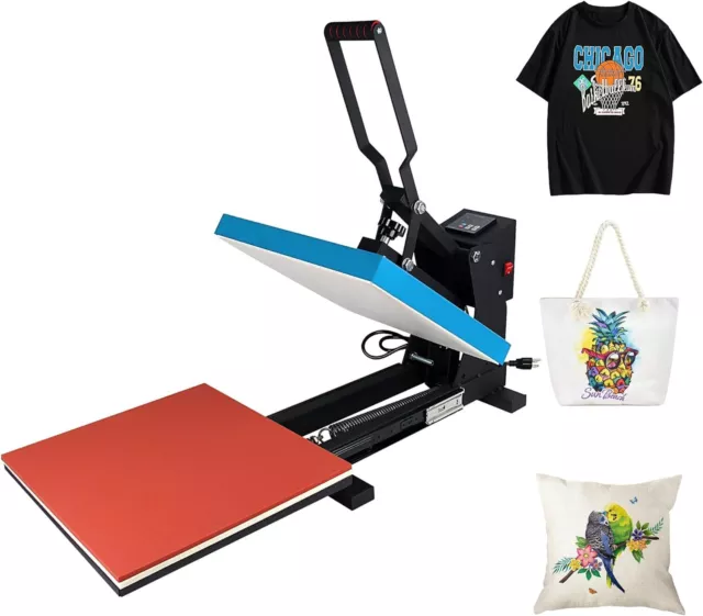 Heat Press Machine with Slide Out Drawer 15x15  for T-Shirt w/Digital Control