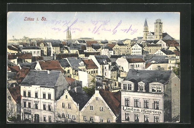 AK Zittau i. Sa., Gasthaus Rossplatz, Ortsansicht 1915