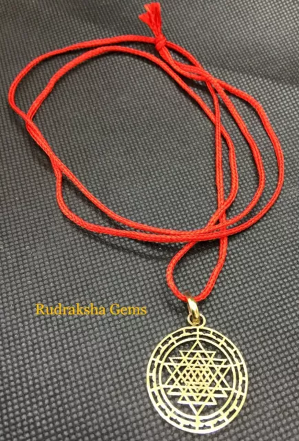 Sri Shri Yantra Pendant Lakshmi Powerful Chakra Energized Blessed Om Lakshmiaye 3