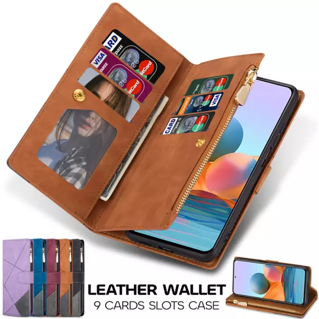 wallet case For Samsung A14 A54 A34 A53 A12 A22 A32 Leather Flip Zipper Cover