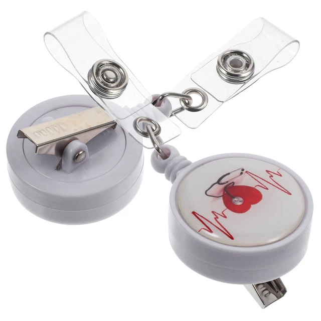 2pcs Retractable Badge Schnalle Tragbare Abzeichen Rolle