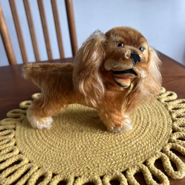 Steiff 1950's Standing Cockie Cocker Spaniel 7 in Mohair No Tag Swivel Head