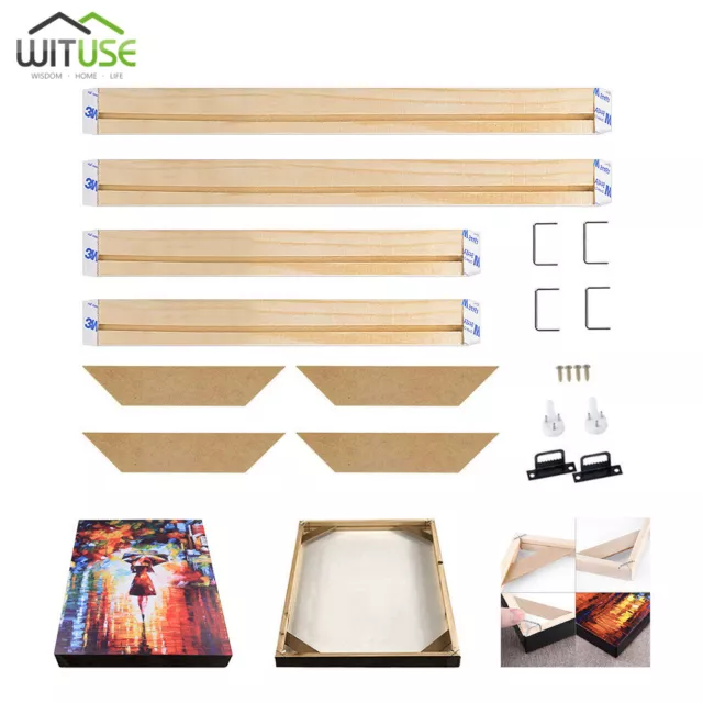 Canvas Frame Bar Oil Painting DIY Stretcher Strip Kit For Home Office Gallery A 2