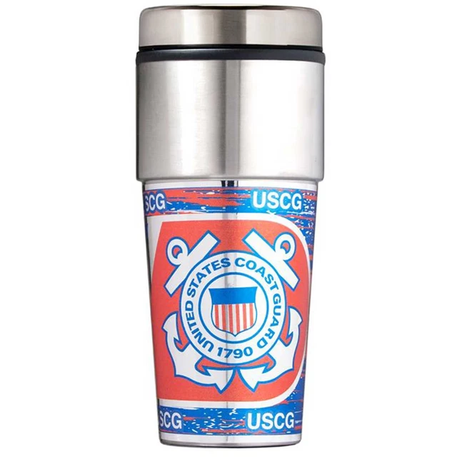 U.S. Coast Guard 16oz Stainless Steel Travel Mug