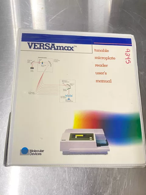 Molecular Devices VERSAmax Tunable Microplate - Users Guide / Instruction Book