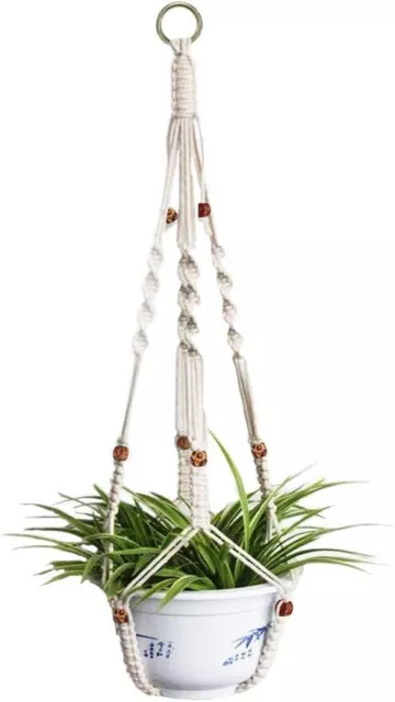 Elegant Macrame Plant Hanger, KLOLKUTTA Handmade Cotton Indoor Outdoor Balcony