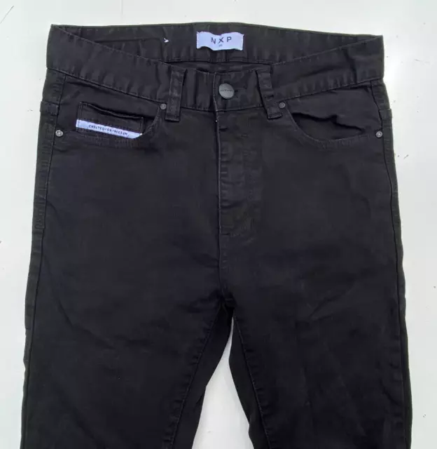 NXP NENA & PAESADENA Skinny Destroy Black Jeans Size W30 L31 3