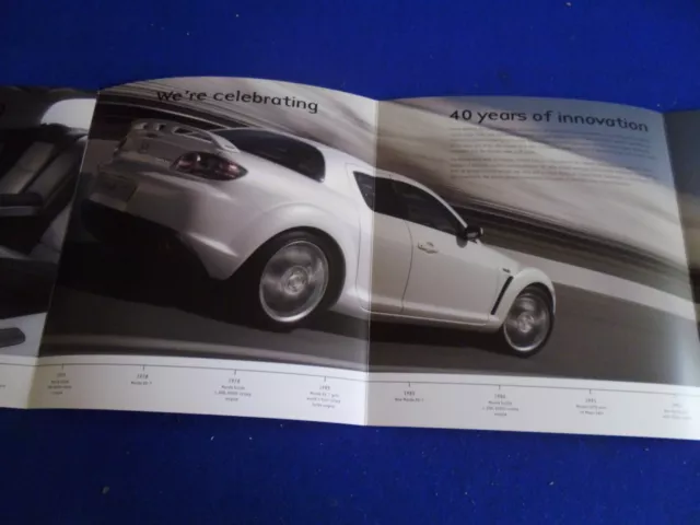 Mazda Rx-8 40Th Anniversary Car Sales Brochure, Sept 2007, Sale!!! 2