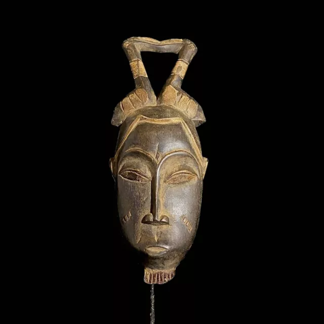Baule African mask antiques Wall Hanging Primitive Art Collectibles Mask-7638