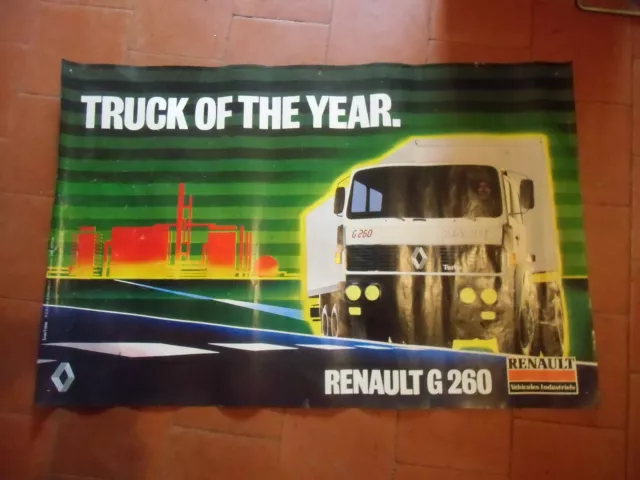 Affiche , poster  CAMION G260 RENAULT  TRUCKS  2000 exemplaires  garages 1983
