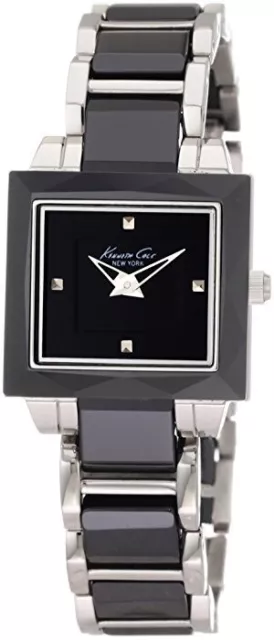 Kenneth Cole Women’s KC4742  Classic Square Case with Ceramic Bezel Watch