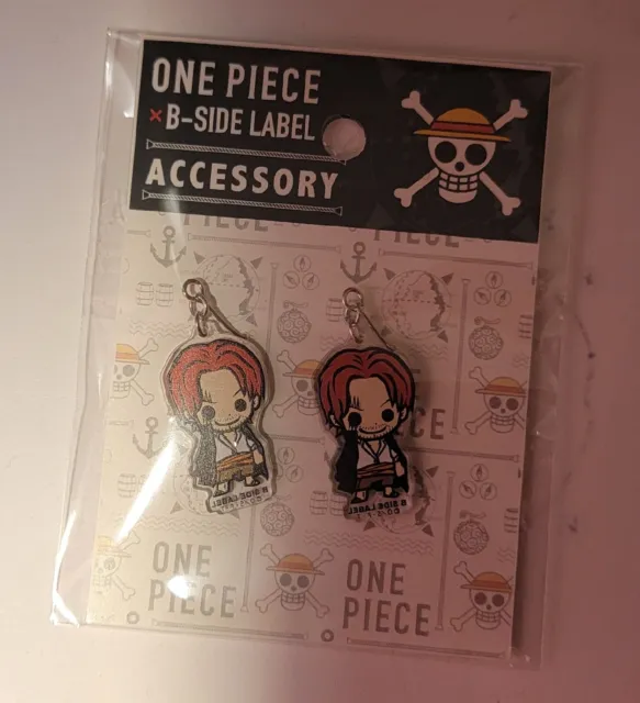 One Piece Acrylic Charm B-Side Label Accessory Redhaired Shanks Earrings