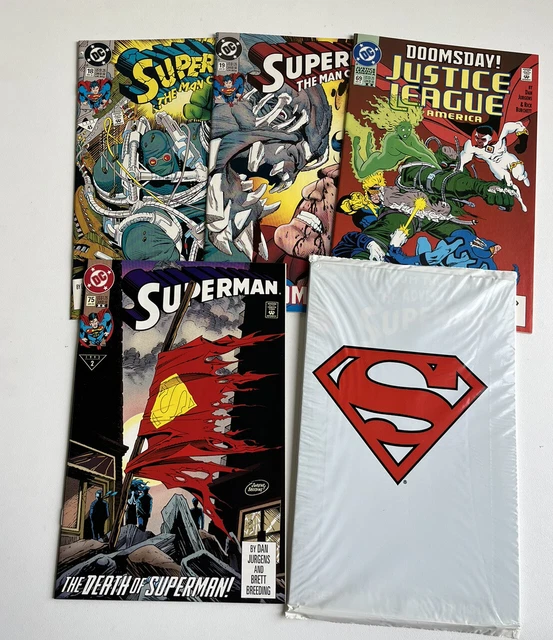 DC Comics Superman Doomsday Lot Man Of Steel #18, 19 Superman 75 , 500 Death