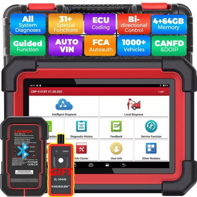 2024 LAUNCH X431 CRP919EBT Pro Bluetooth Auto Car Diagnostic Full System Scanner