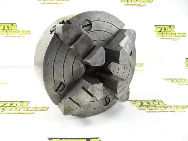 4 Jaw Lathe Chuck 6" Diameter Flat Back With 1-1/2"-6 Mount *Read Description