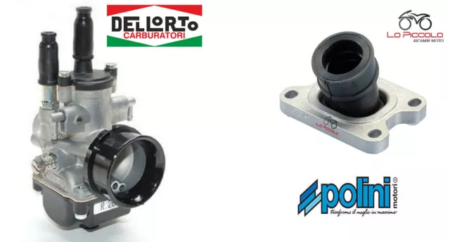 Carburatore Phbg 19 Ds + Collettore Aspirazione Polini Beta Rr 50 Enduro