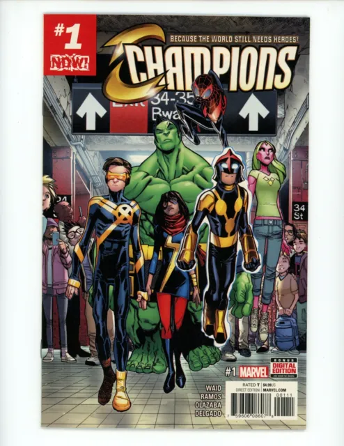 Champions #1 Comic Book 2016 VF 1st Print Marvel Comics Humberto Ramos