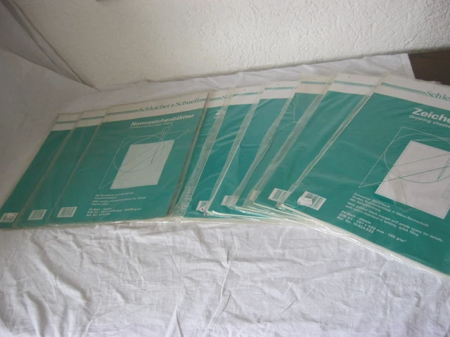 180 Zeichenblätter Normzeichenblätter A3 Schleicher & Schuell TZ Zeichenpapier