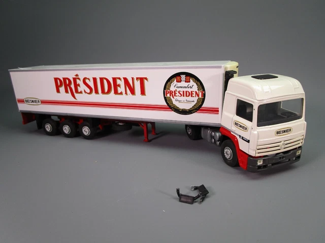 Eligor 1/43 - Renault R350 Frigorifique Besnier Président - Semi-remorque Blanc