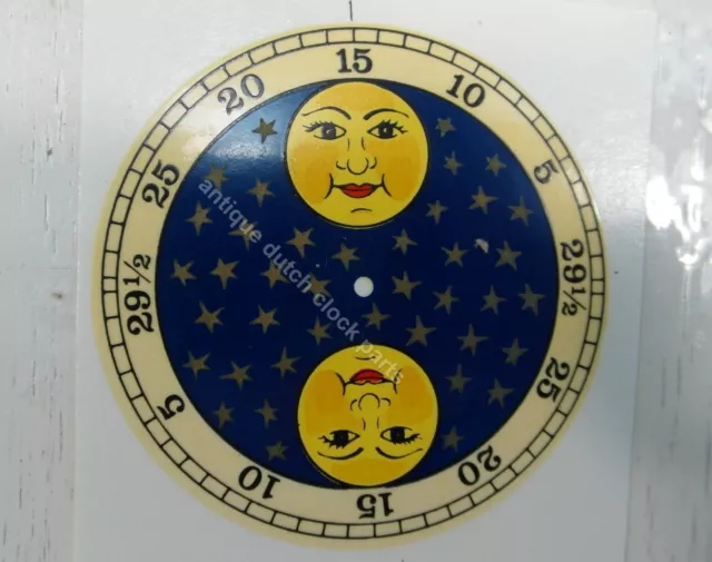 Small Moon Disc Decal For Dutch Warmink Table Clocks