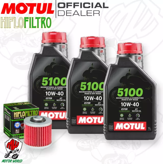 Kit de mantenimiento aceite Motul 5100 10W40 + Filtro Yamaha XVS 1100 V-Star