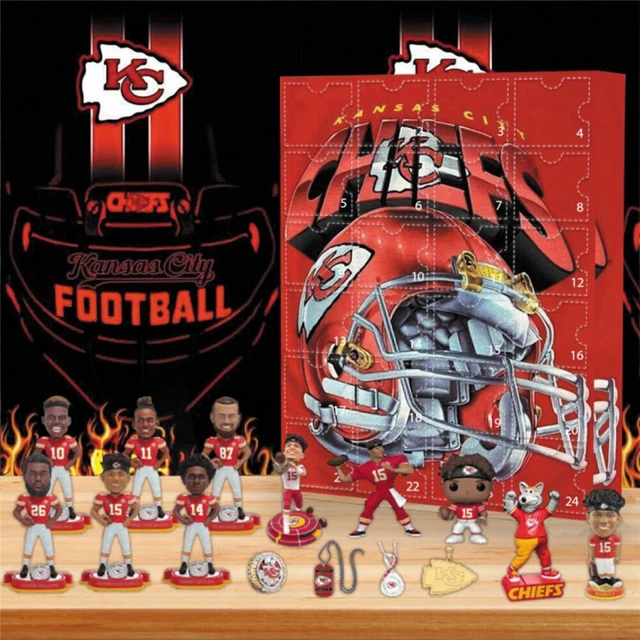 KANSAS CITY CHIEFS Advent Calendar 2024 Cute Characters 24 Days Blind
