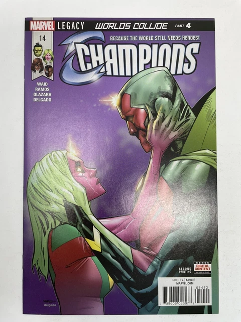 Champions #14 2nd Print RARE Low Print Run HTF High Grade Marvel Comics MCU